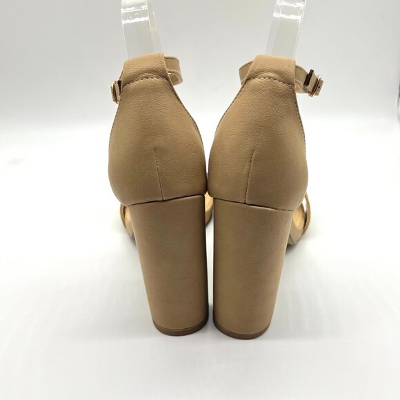 J. Adams Womens Size 9 Tan Beige Nude Heels Sandals Shoes - Picture 7 of 13